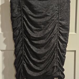 Athleta Charcoal Ruched Pencil Skirt
